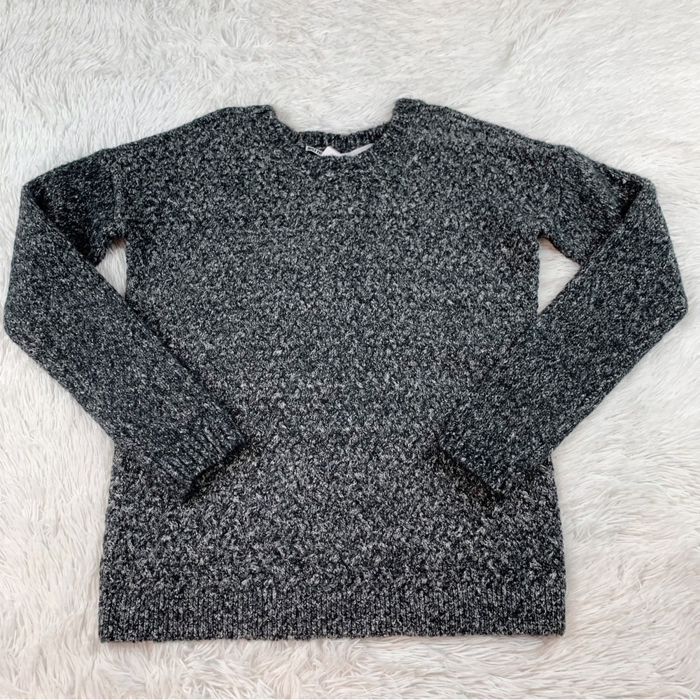 Just Female‎ long sleeve crew neck mohair pullover sweater in gray